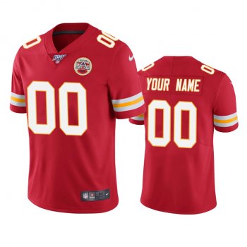 Kansas City Chiefs Custom Red 100th Season Vapor Limited Jersey