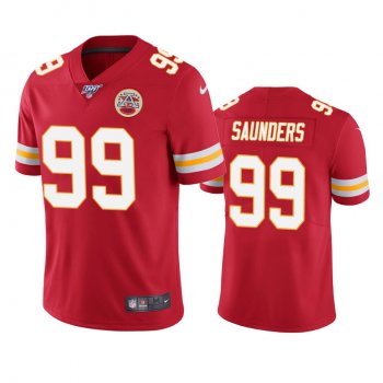 Kansas City Chiefs Khalen Saunders Red 100th Season Vapor Limited Jersey