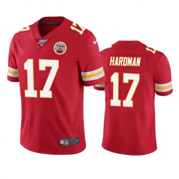 Kansas City Chiefs Mecole Hardman Red 100th Season Vapor Limited Jersey