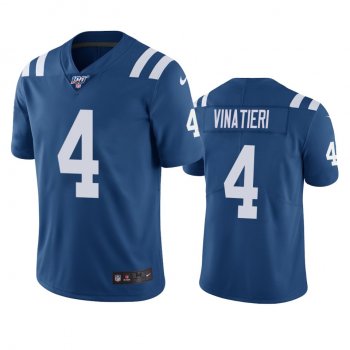 Indianapolis Colts Adam Vinatieri Royal 100th Season Vapor Limited Jersey