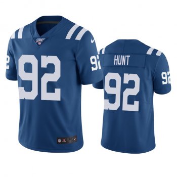 Indianapolis Colts Margus Hunt Royal 100th Season Vapor Limited Jersey