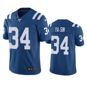 Indianapolis Colts Rock Ya-Sin Royal 100th Season Vapor Limited Jersey