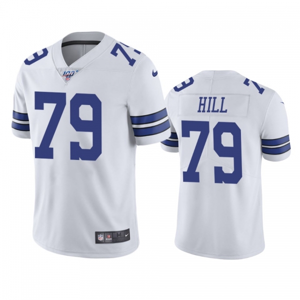 Dallas Cowboys Trysten Hill White 100th Season Vapor Limited Jersey