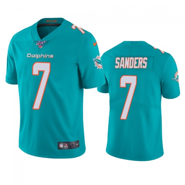 Miami Dolphins Jason Sanders Aqua 100th Season Vapor Limited Jersey