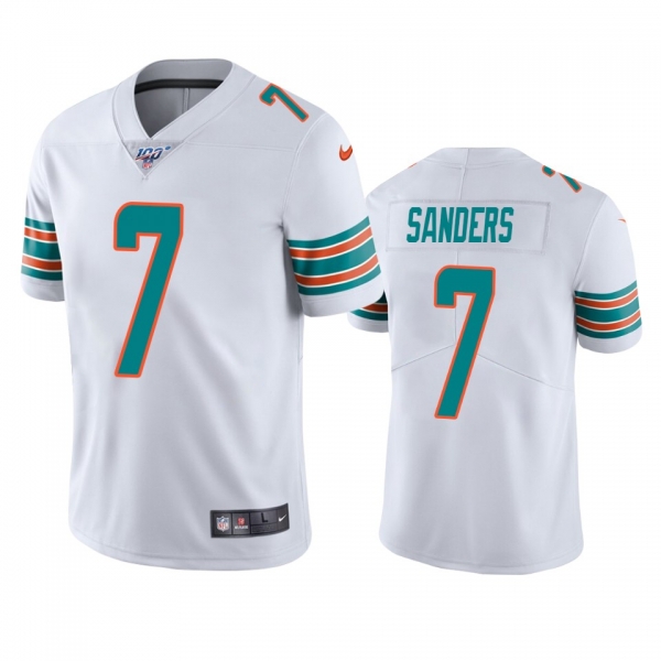 Miami Dolphins Jason Sanders White 100th Season Vapor Limited Jersey