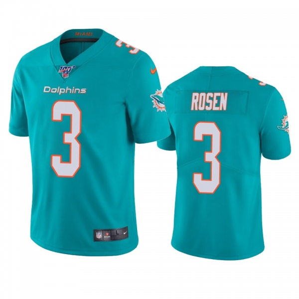 Miami Dolphins Josh Rosen Aqua 100th Season Vapor Limited Jersey