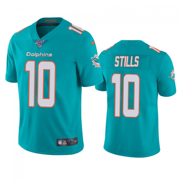 Miami Dolphins Kenny Stills Aqua 100th Season Vapor Limited Jersey