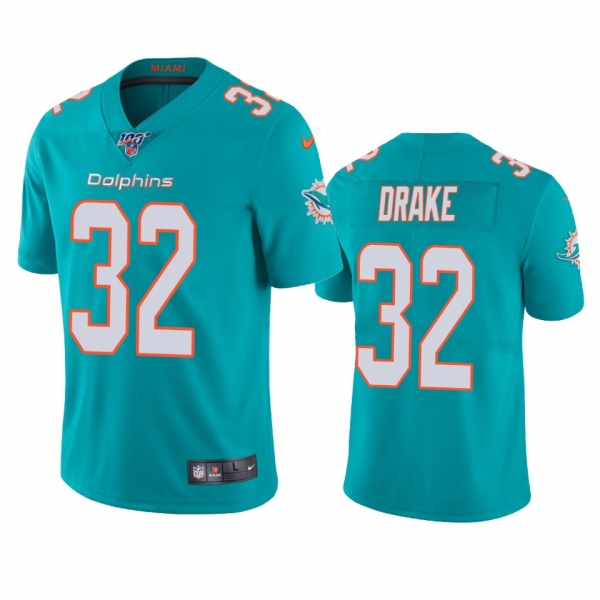 Miami Dolphins Kenyan Drake Aqua 100th Season Vapor Limited Jersey