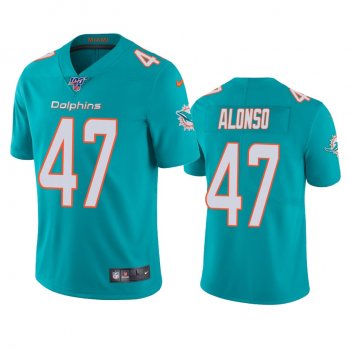 Miami Dolphins Kiko Alonso Aqua 100th Season Vapor Limited Jersey