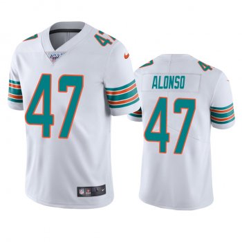 Miami Dolphins Kiko Alonso White 100th Season Vapor Limited Jersey