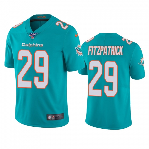 Miami Dolphins Minkah Fitzpatrick Aqua 100th Season Vapor Limited Jersey