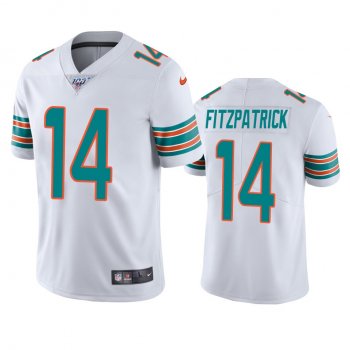 Miami Dolphins Ryan Fitzpatrick White 100th Season Vapor Limited Jersey