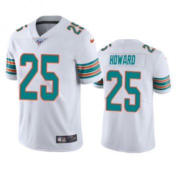 Miami Dolphins Xavien Howard White 100th Season Vapor Limited Jersey