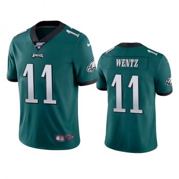 Philadelphia Eagles Carson Wentz Midnight Green 100th Season Vapor Limited Jersey