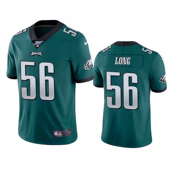 Philadelphia Eagles Chris Long Midnight Green 100th Season Vapor Limited Jersey