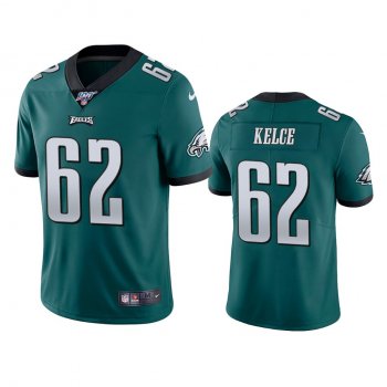 Philadelphia Eagles Jason Kelce Midnight Green 100th Season Vapor Limited Jersey