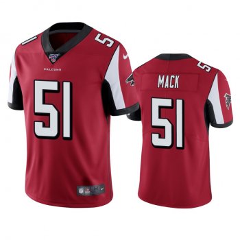 Atlanta Falcons Alex Mack Red 100th Season Vapor Limited Jersey