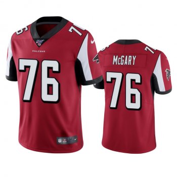 Atlanta Falcons Kaleb McGary Red 100th Season Vapor Limited Jersey