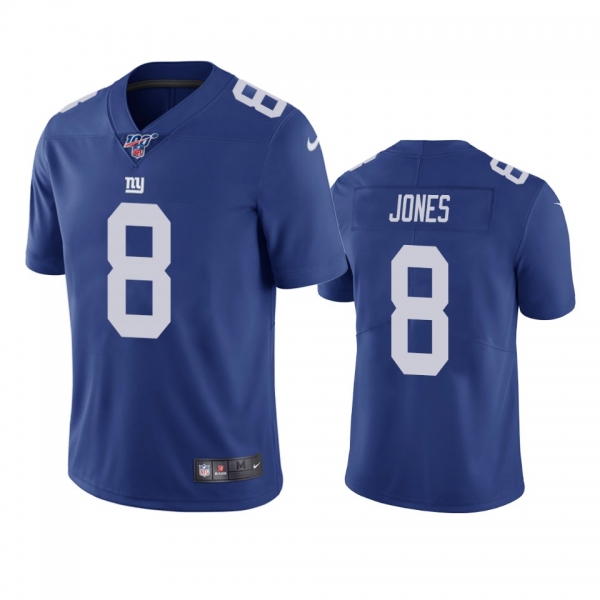 New York Giants Daniel Jones Royal 100th Season Vapor Limited Jersey