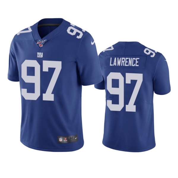 New York Giants Dexter Lawrence Royal 100th Season Vapor Limited Jersey