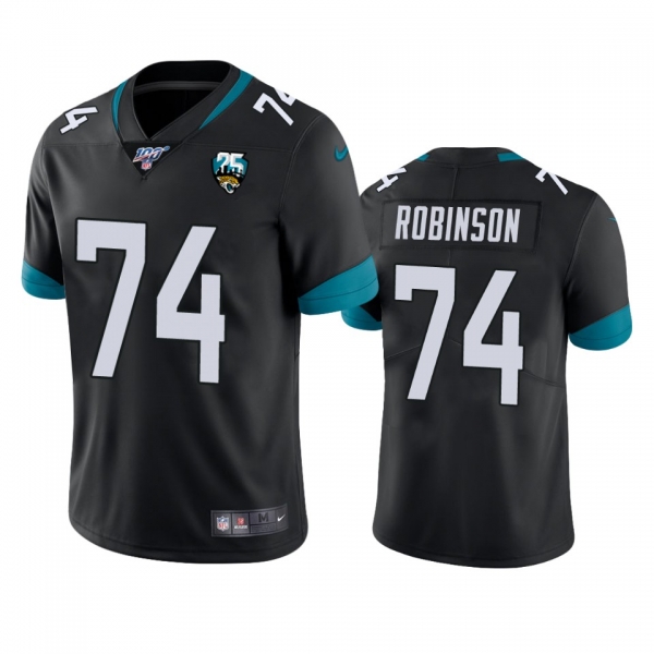 Jacksonville Jaguars Cam Robinson Black 100th Season Vapor Limited Jersey