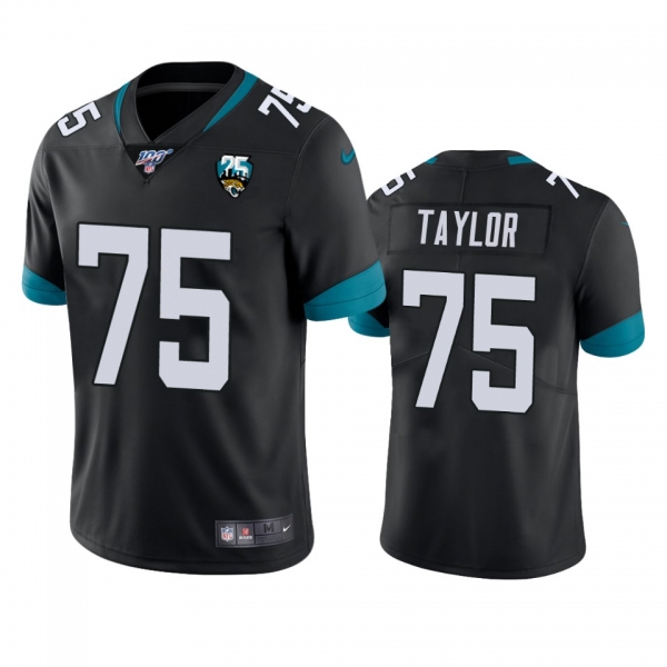 Jacksonville Jaguars Jawaan Taylor Black 100th Season Vapor Limited Jersey