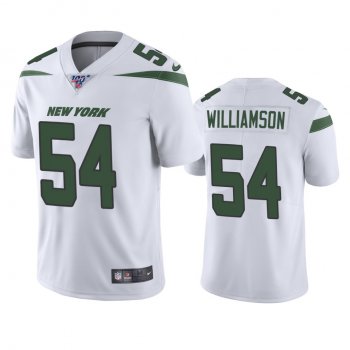 New York Jets Avery Williamson White 100th Season Vapor Limited Jersey