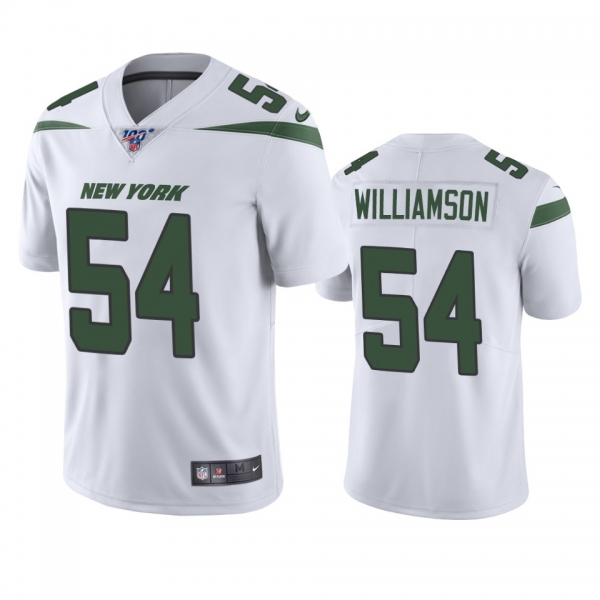 New York Jets Avery Williamson White 100th Season Vapor Limited Jersey