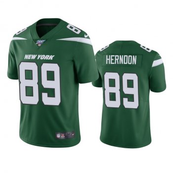 New York Jets Chris Herndon Green 100th Season Vapor Limited Jersey