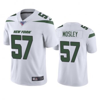 New York Jets C.J. Mosley White 100th Season Vapor Limited Jersey