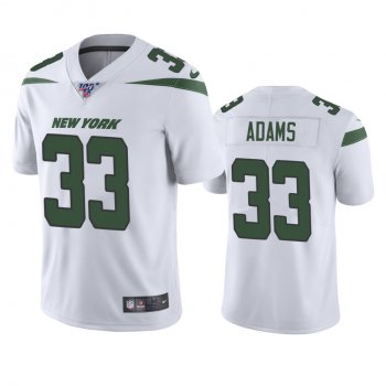 New York Jets Jamal Adams White 100th Season Vapor Limited Jersey