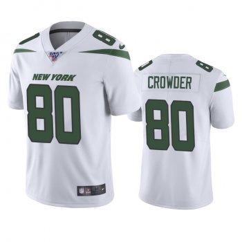 New York Jets Jamison Crowder White 100th Season Vapor Limited Jersey