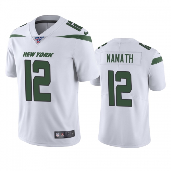 New York Jets Joe Namath White 100th Season Vapor Limited Jersey