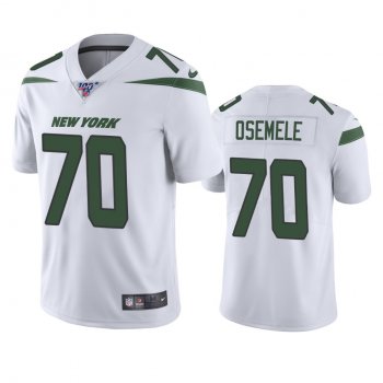 New York Jets Kelechi Osemele White 100th Season Vapor Limited Jersey