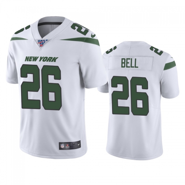 New York Jets Le'Veon Bell White 100th Season Vapor Limited Jersey