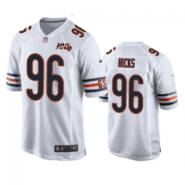 Chicago Bears Akiem Hicks White 100th Season Game Jersey - Men