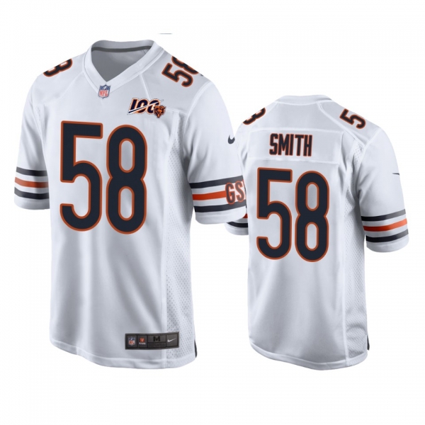 Chicago Bears Roquan Smith White 100th Season Game Jersey - Men