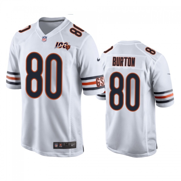 Chicago Bears Trey Burton White 100th Season Game Jersey - Men