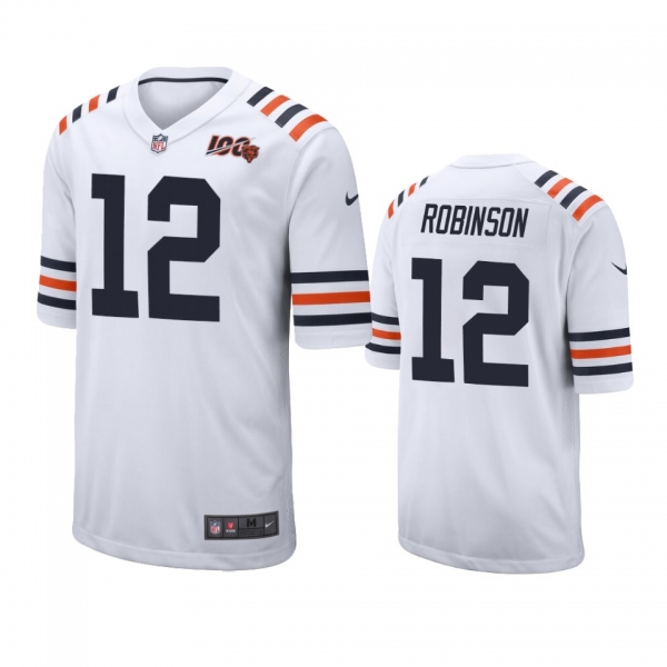 Men's Bears Allen Robinson White 100th Season Classic Game Jersey