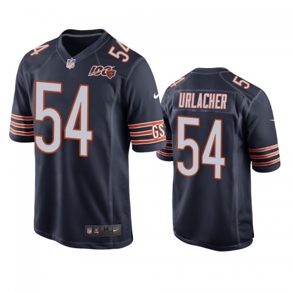 Chicago Bears Brian Urlacher Navy 100th Season Game Jersey - Men's