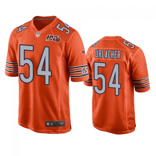 Chicago Bears Brian Urlacher Orange 100th Season Game Jersey - Men's