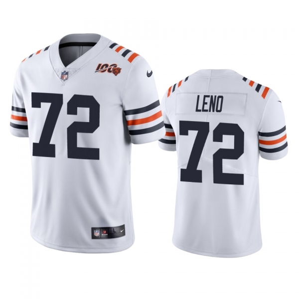 Bears Charles Leno White 100th Season Alternate Classic Limited Jersey