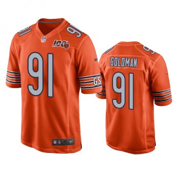 Chicago Bears Eddie Goldman Orange 100th Season Game Jersey - Men's