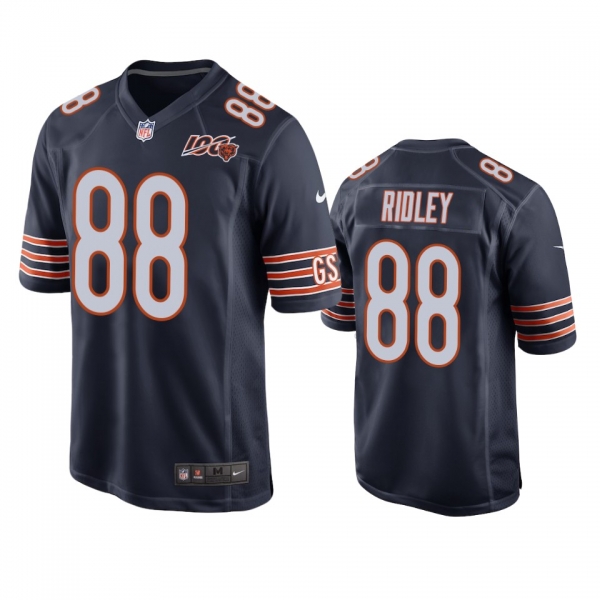 Chicago Bears Riley Ridley Navy 100th Season Game Jersey - Men's