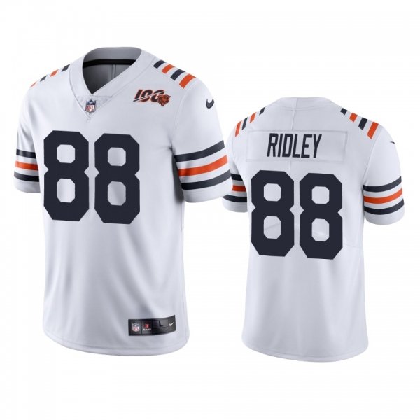 Bears Riley Ridley White 100th Season Alternate Classic Limited Jersey