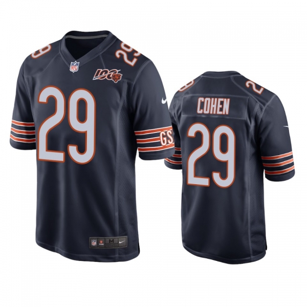 Chicago Bears Tarik Cohen Navy 100th Season Game Jersey - Men's