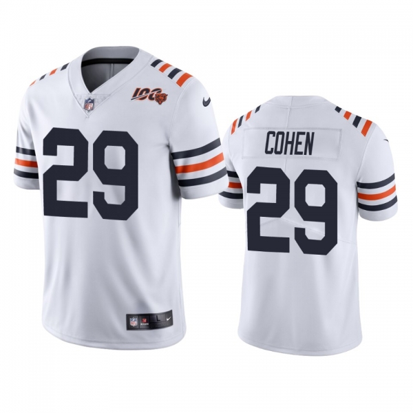 Bears Tarik Cohen White 100th Season Alternate Classic Limited Jersey