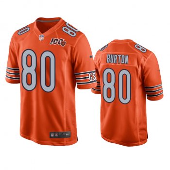 Chicago Bears Trey Burton Orange 100th Season Game Jersey - Men's