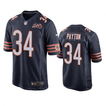 Chicago Bears Walter Payton Navy 100th Season Game Jersey - Men's