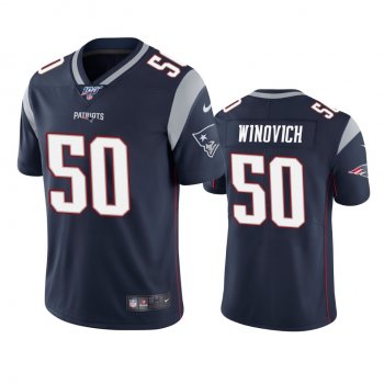 New England Patriots Chase Winovich Navy 100th Season Vapor Limited Jersey